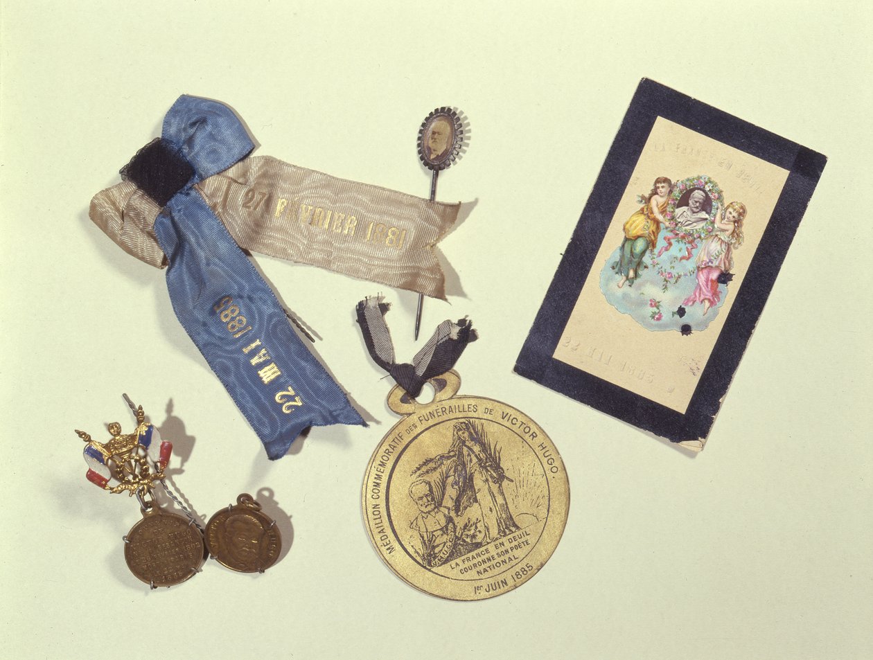 Commemorative Objects from the Funeral of Victor Hugo, 1885
