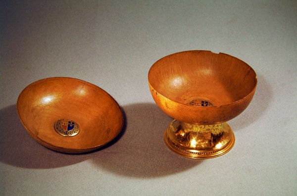 Cup and cover from the Treasury of the Abbey of Maubuisson with the royal arms of Castile and France by French School
