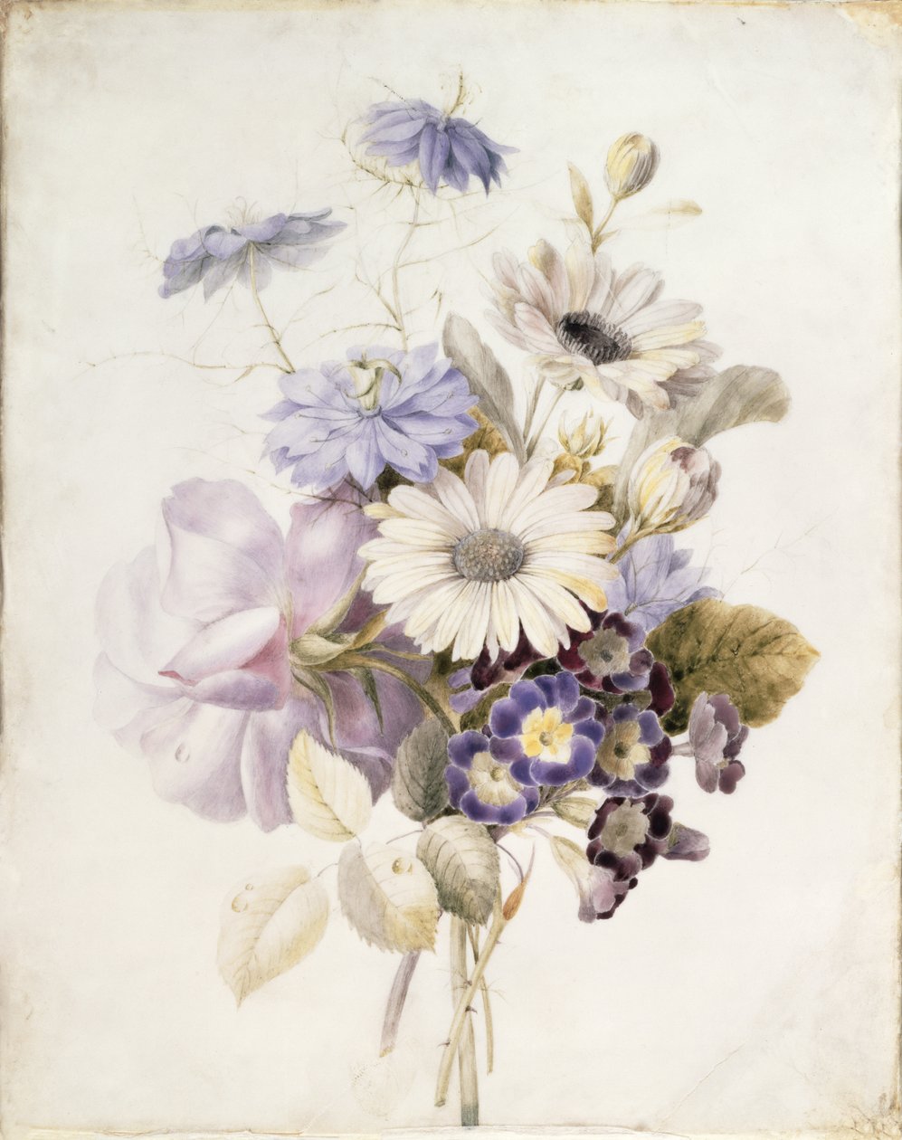 Flowers with Daisies, 1840 by French School