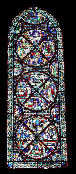 Lancet Window depicting the Life of St. Stephen by French School