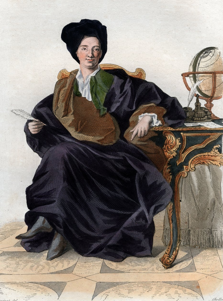 Portrait of Bernard Le Bouyer de Fontenelle, French writer by French School