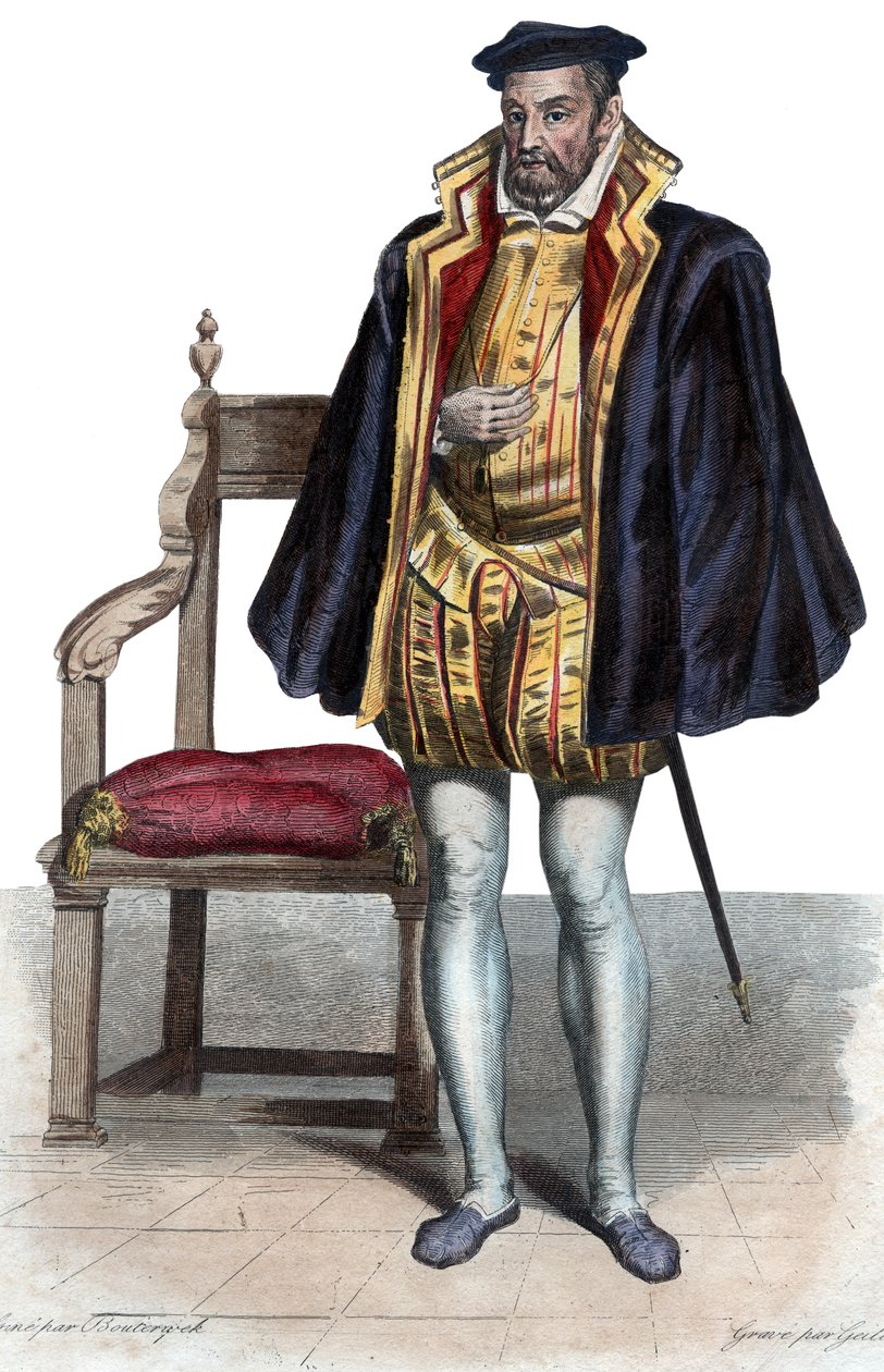 Portrait of Gaspard II de Coligny (1519-1572), French nobleman and admiral by French School