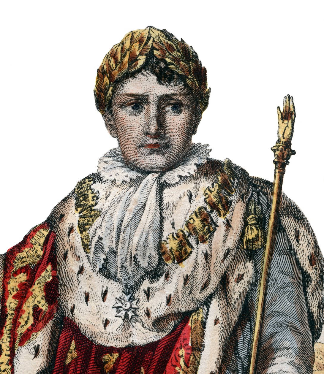 Portrait of Napoleon I, Emperor of the French, in imperial vestments by French School