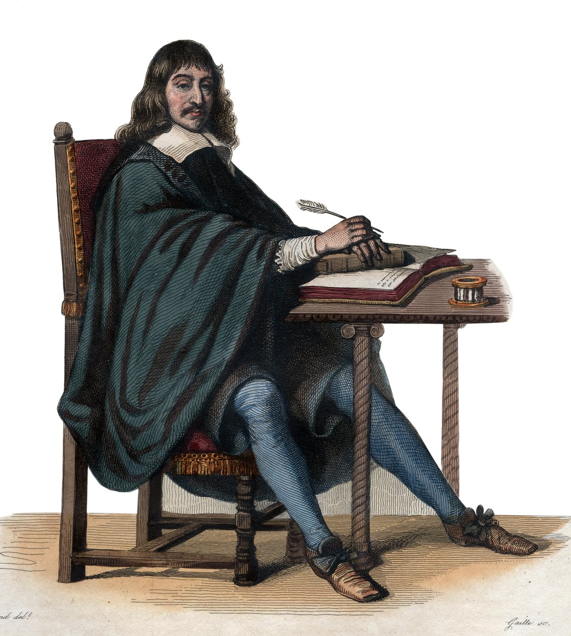 Portrait of Rene Descartes (1596-1650), French philosopher and writer by French School