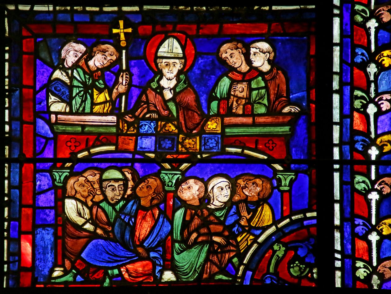 Preaching, Scene from the Life of St. Martin, Chartres Cathedral by French School