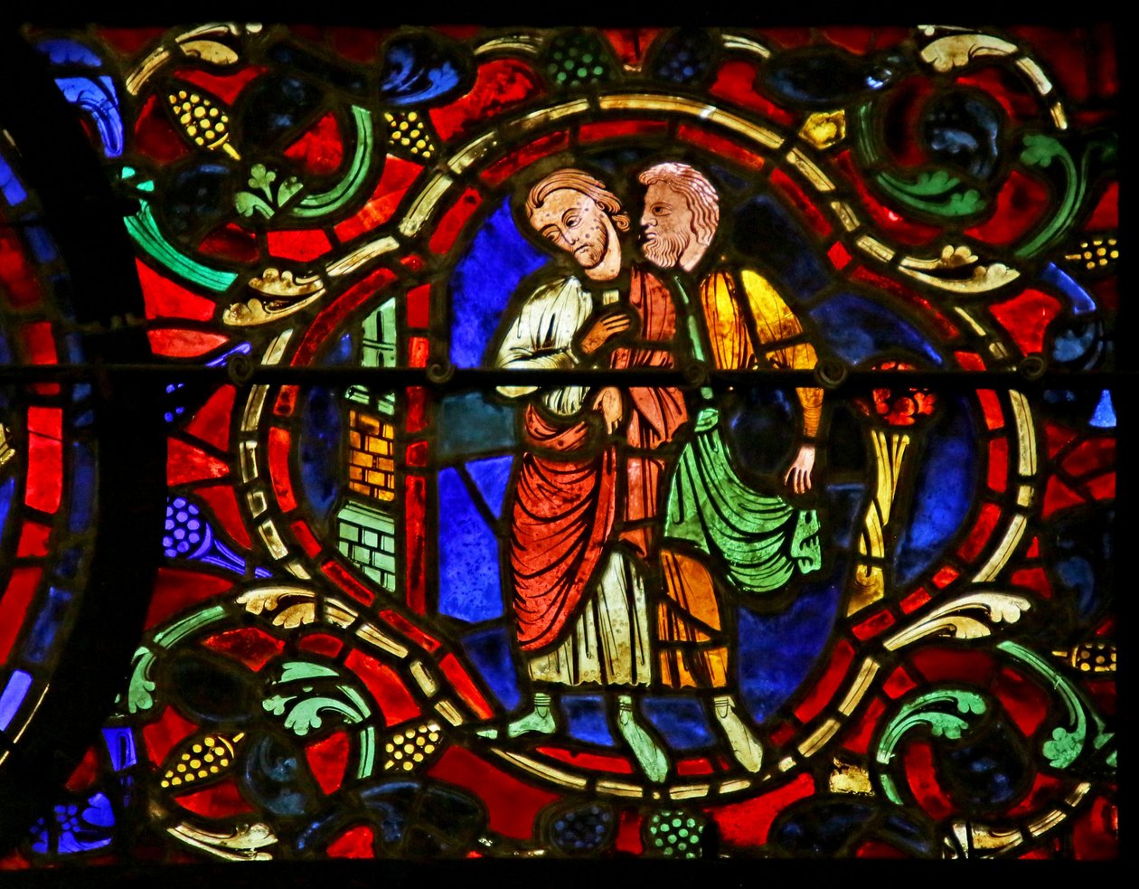 Watching the Consecration, Scene from the Life of St. Martin, Chartres Cathedral by French School