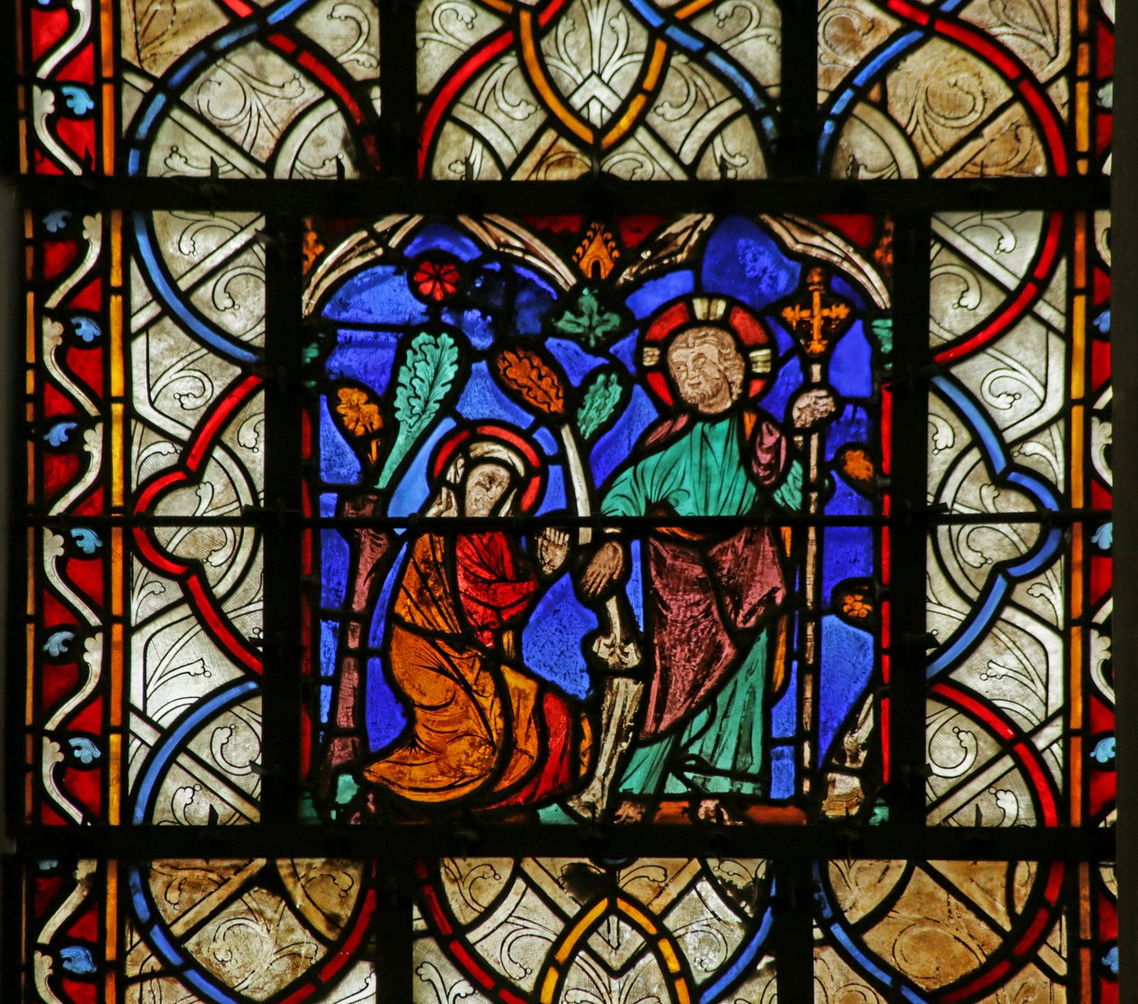Window depicting Noli Me Tangere by French School