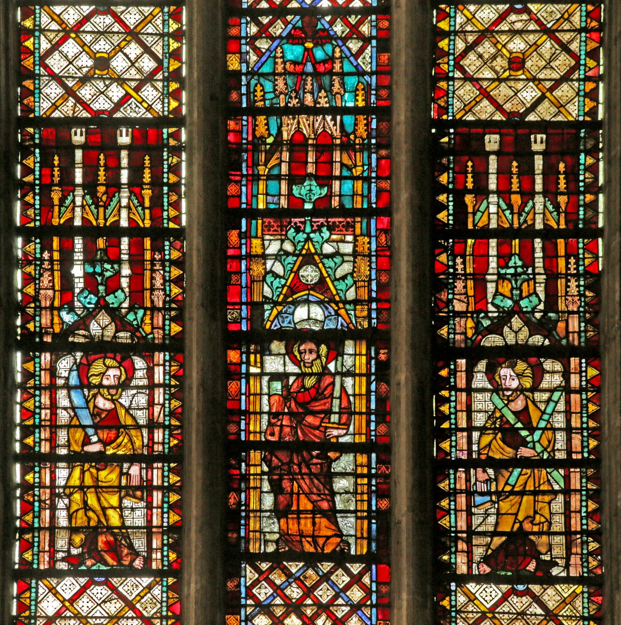 Window Depicting Saint Jude, Saint Paul, Saint Andrew by French School