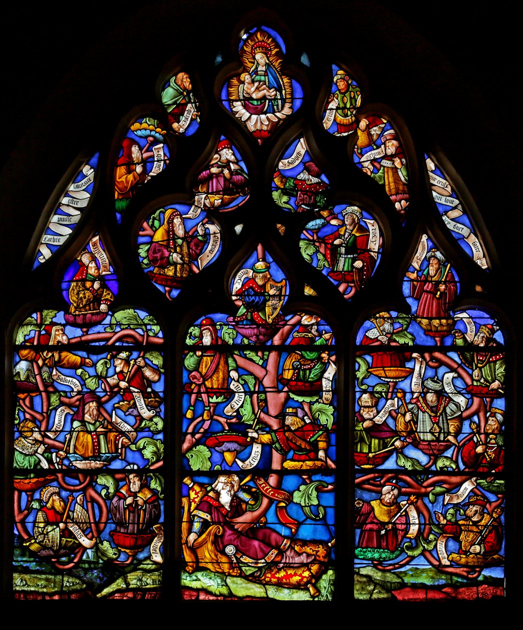 Window depicting Tree of Jesse by French School