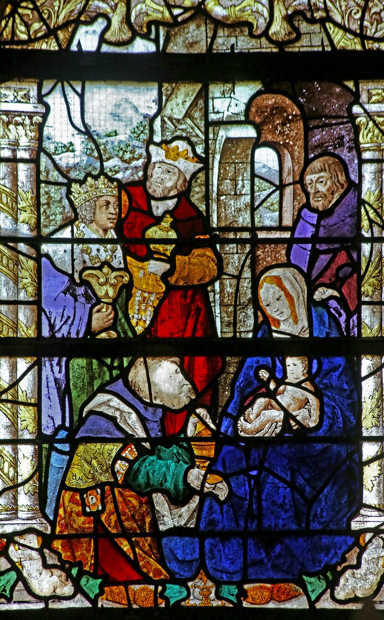 Window depicting the Adoration of the Magi by French School