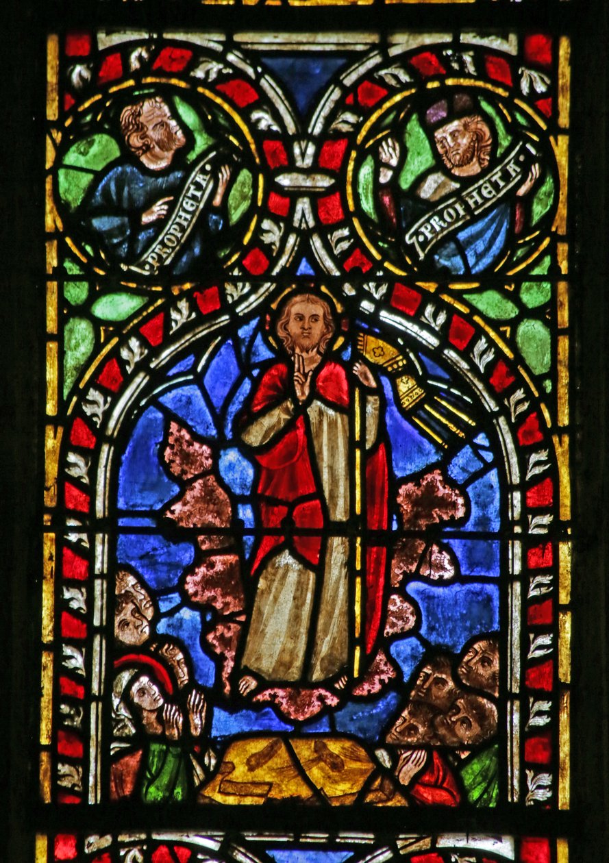 Window depicting the Ascension by French School