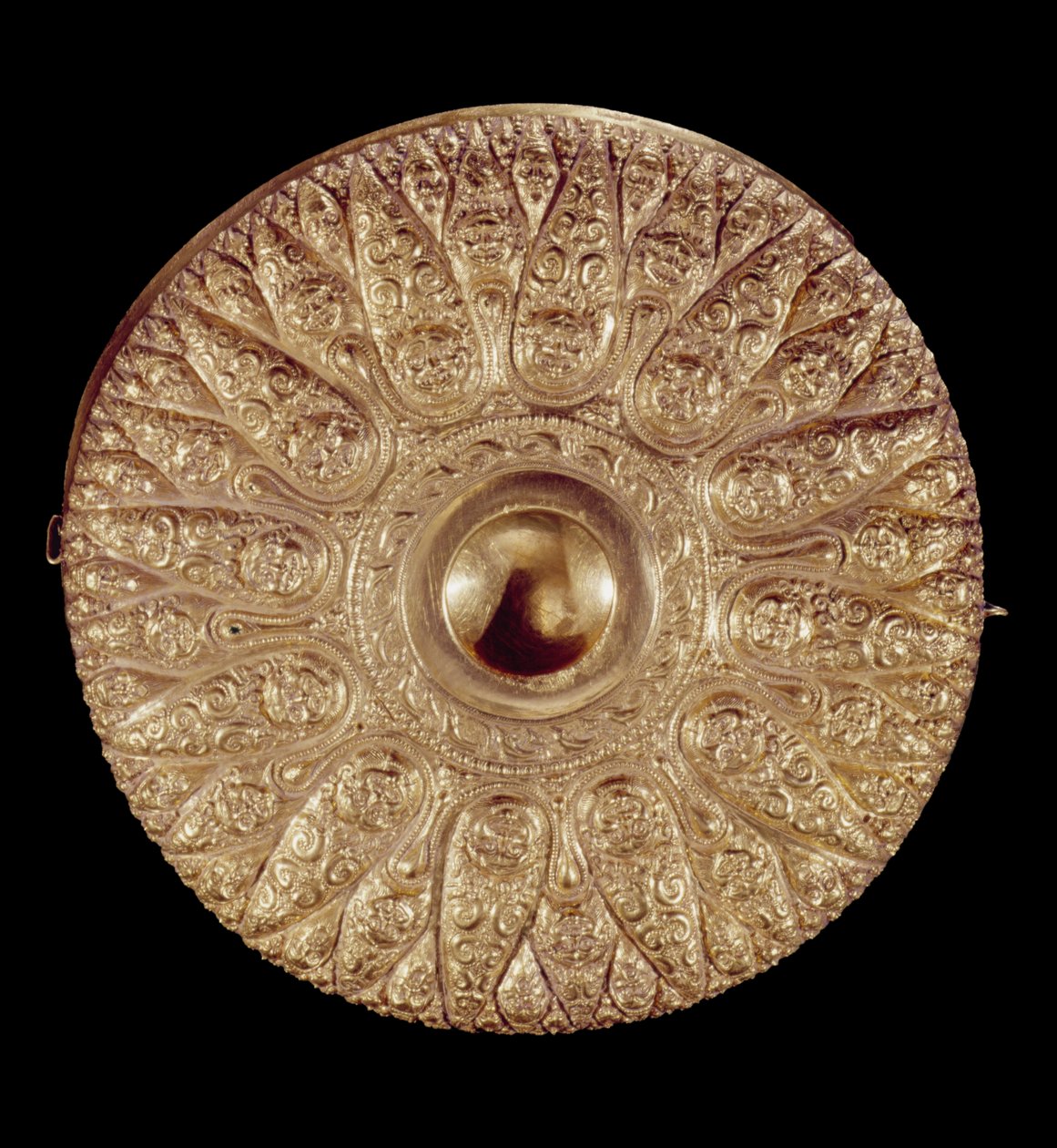 Libation bowl with embossed decorations in the shape of a multipetaled rosette by Greek School