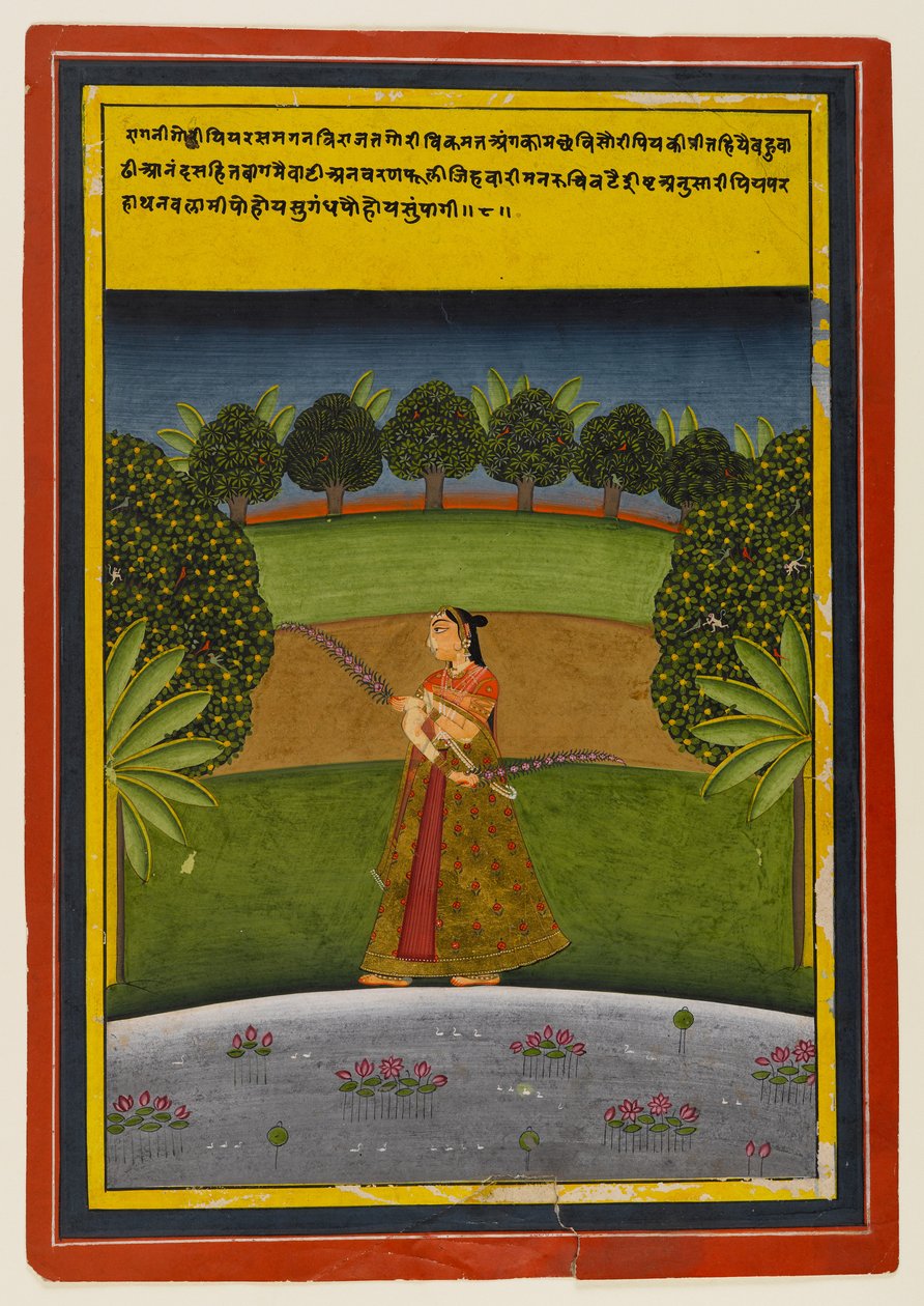 A Nayika awaits her lover by Indian School