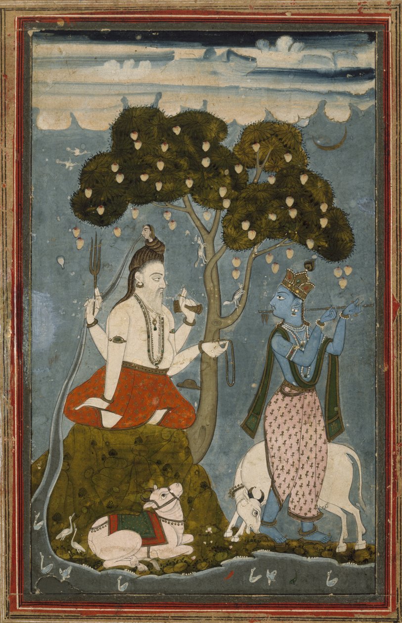 Shiva and Krishna, mid 1700s by Indian School