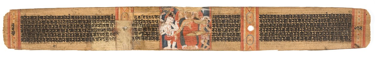 Folio 126b Buddhas Descent from the Heaven, from the Astasahasrika Prajnaparamita by Nepalese School