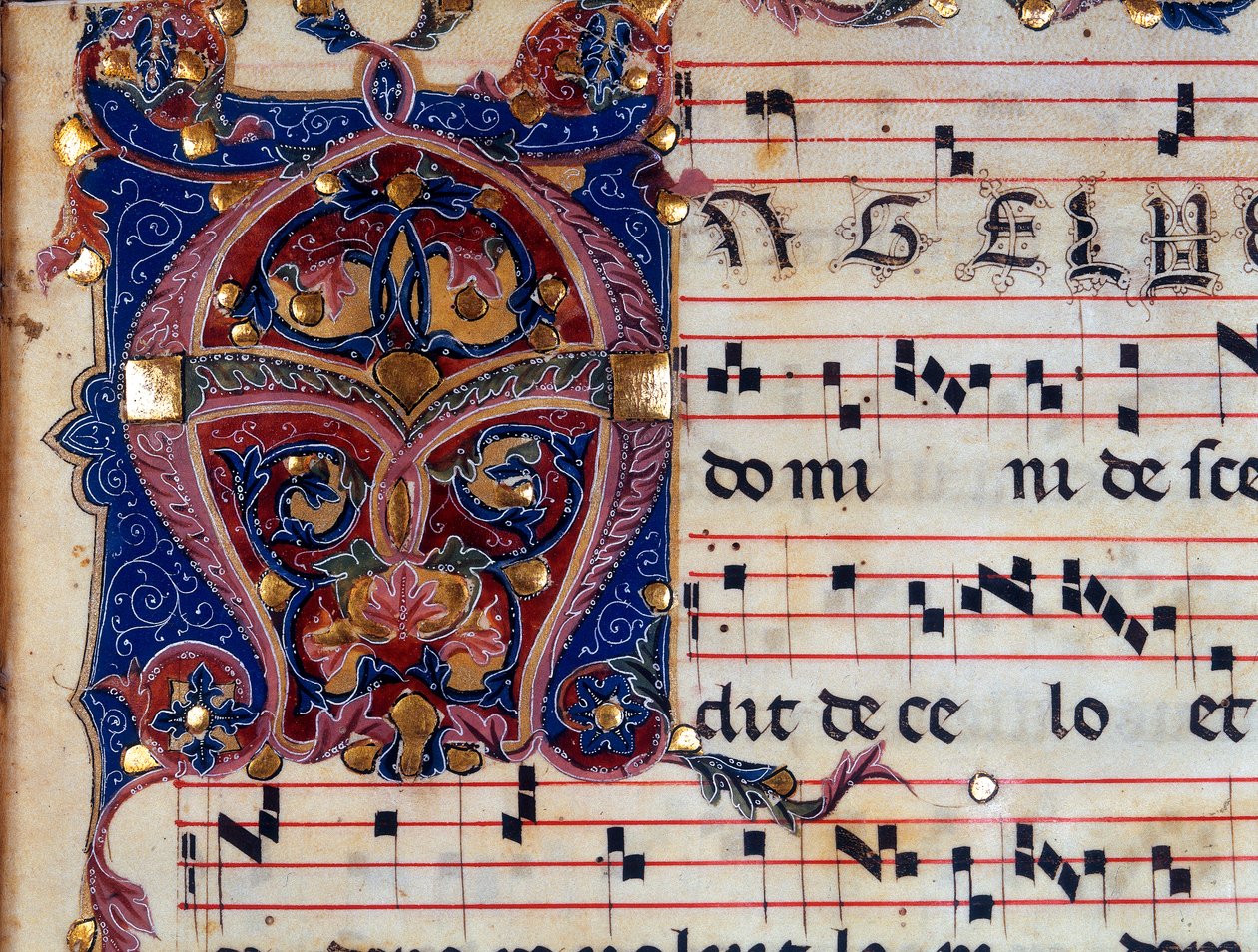 Miniatured Page of a Choral Parchment (detail) by Unknown