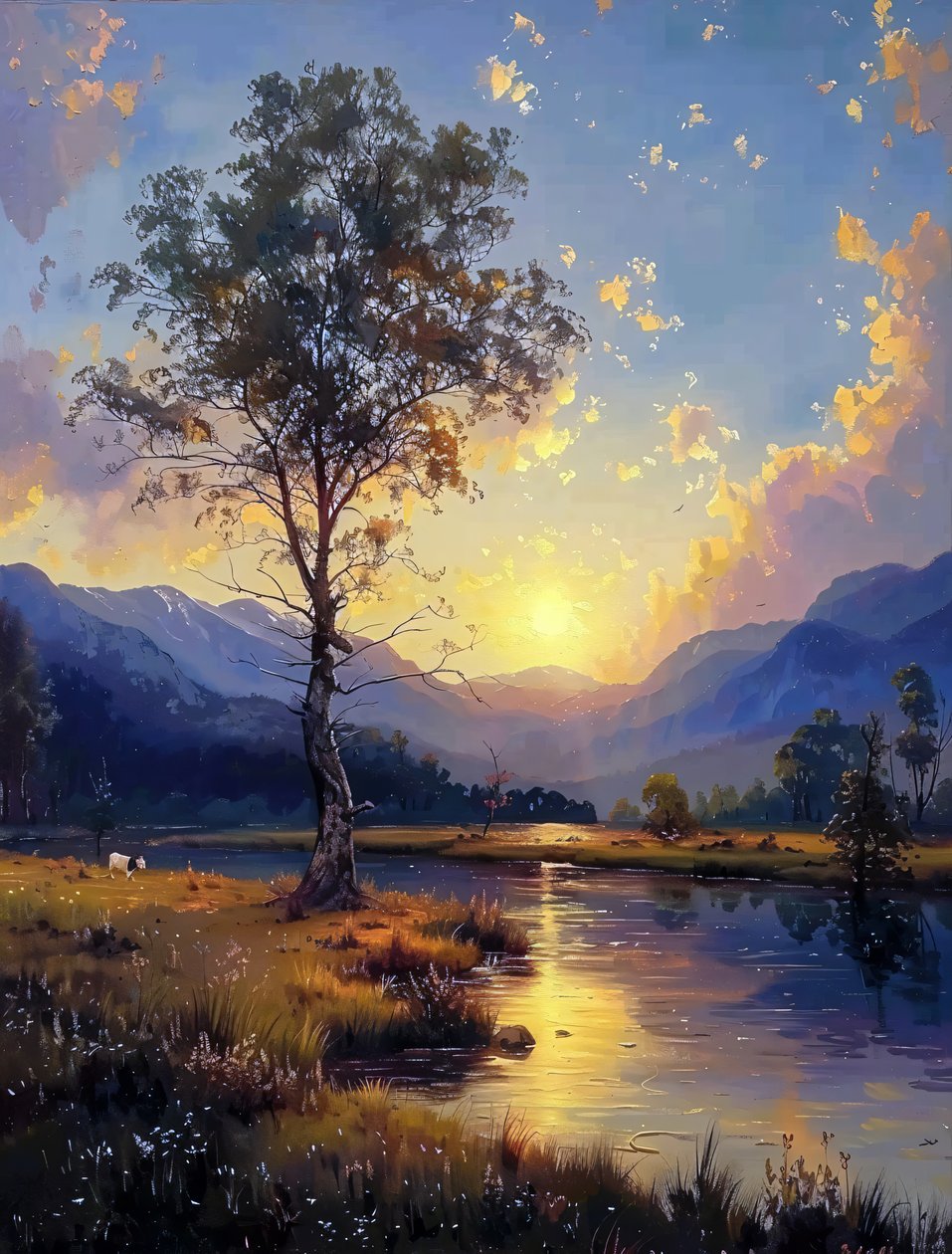 Beauty of sunset turning into night by F. Abderrahim