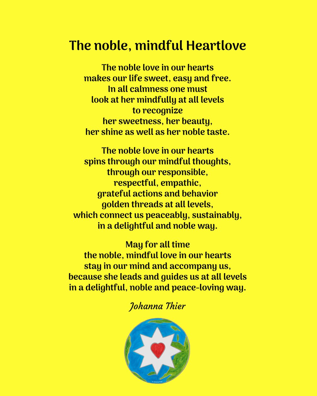 The Noble, Mindful Heartlove - Version 2 by Johanna Thier