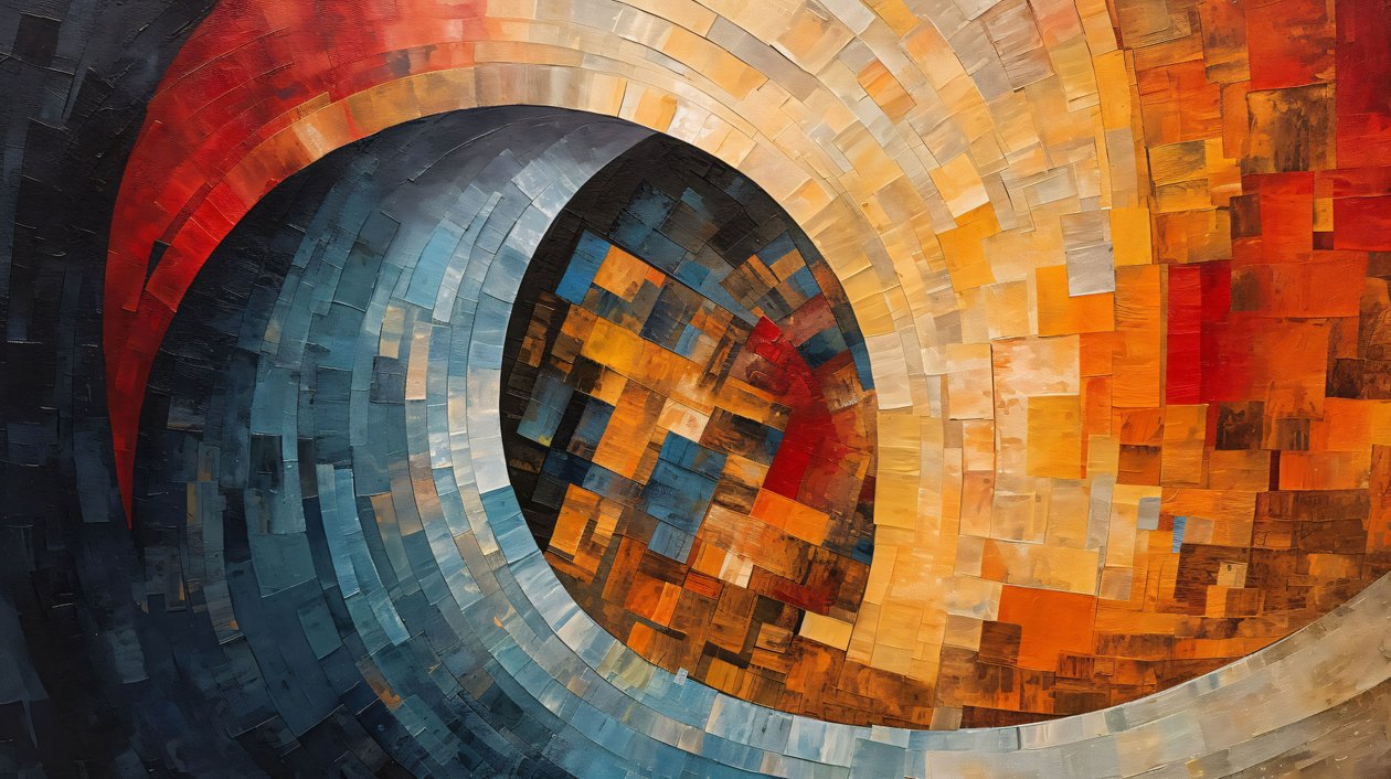 Golden Ratio Acrylic Painting by F. Abderrahim