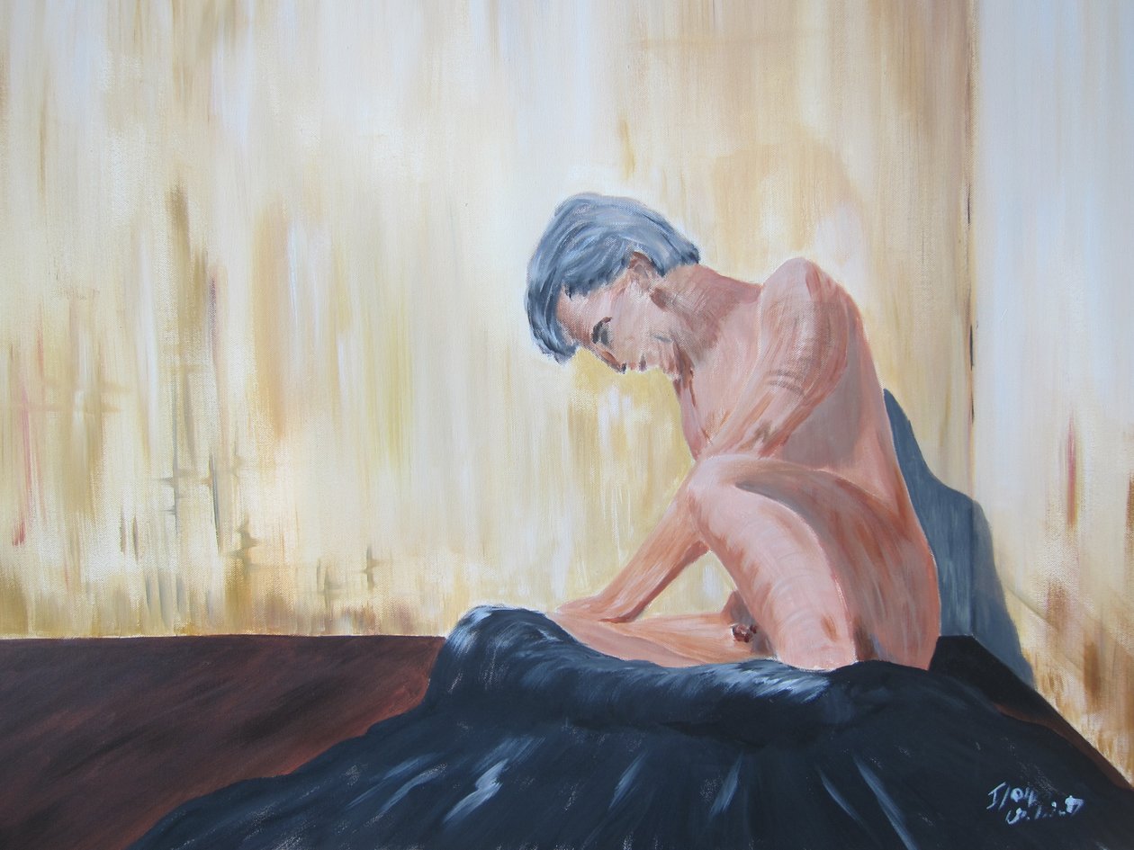 Half Lying Nude by Christian Piecuch