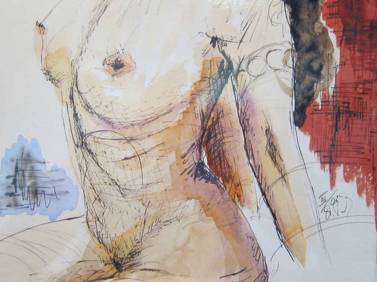 Nude Sitting by Christian Piecuch