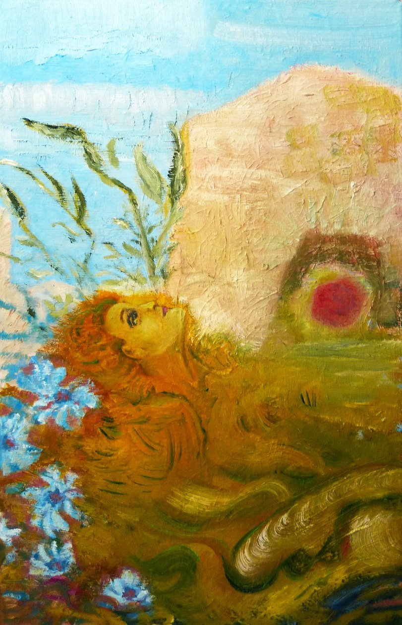Behind the house by Elzbieta Goszczycka