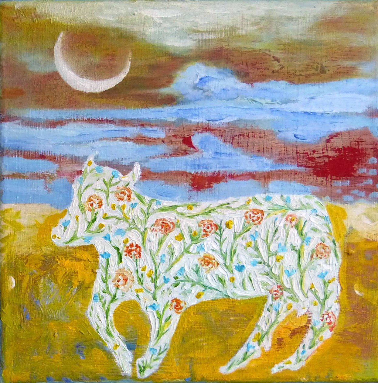 Evening with a Cow by Elzbieta Goszczycka