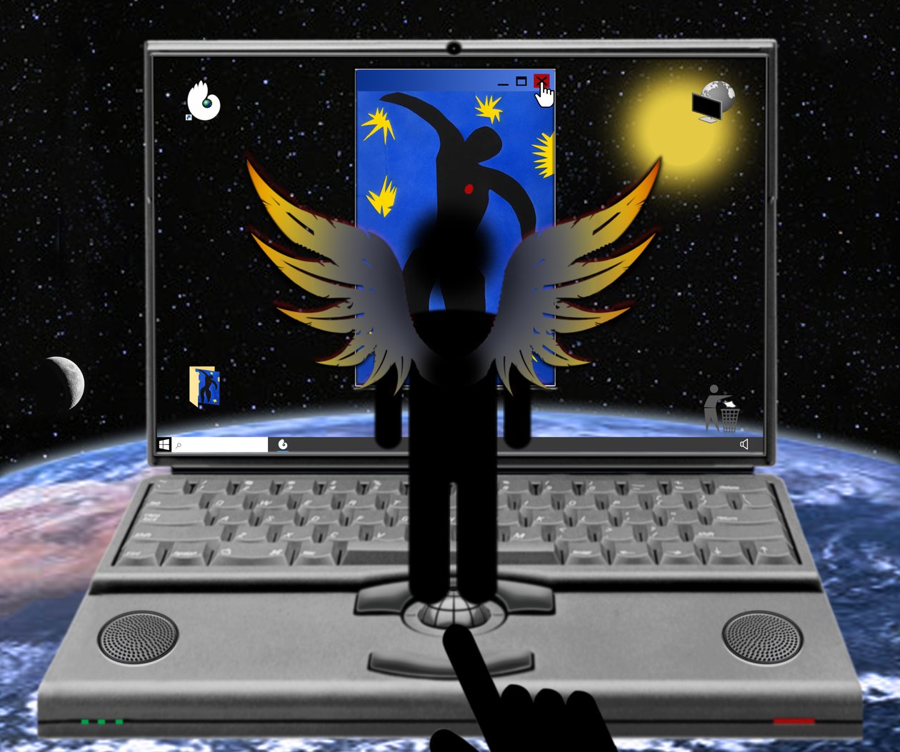 Ikarus (III) (aus der Serie: Windows) by Alexander Eibach