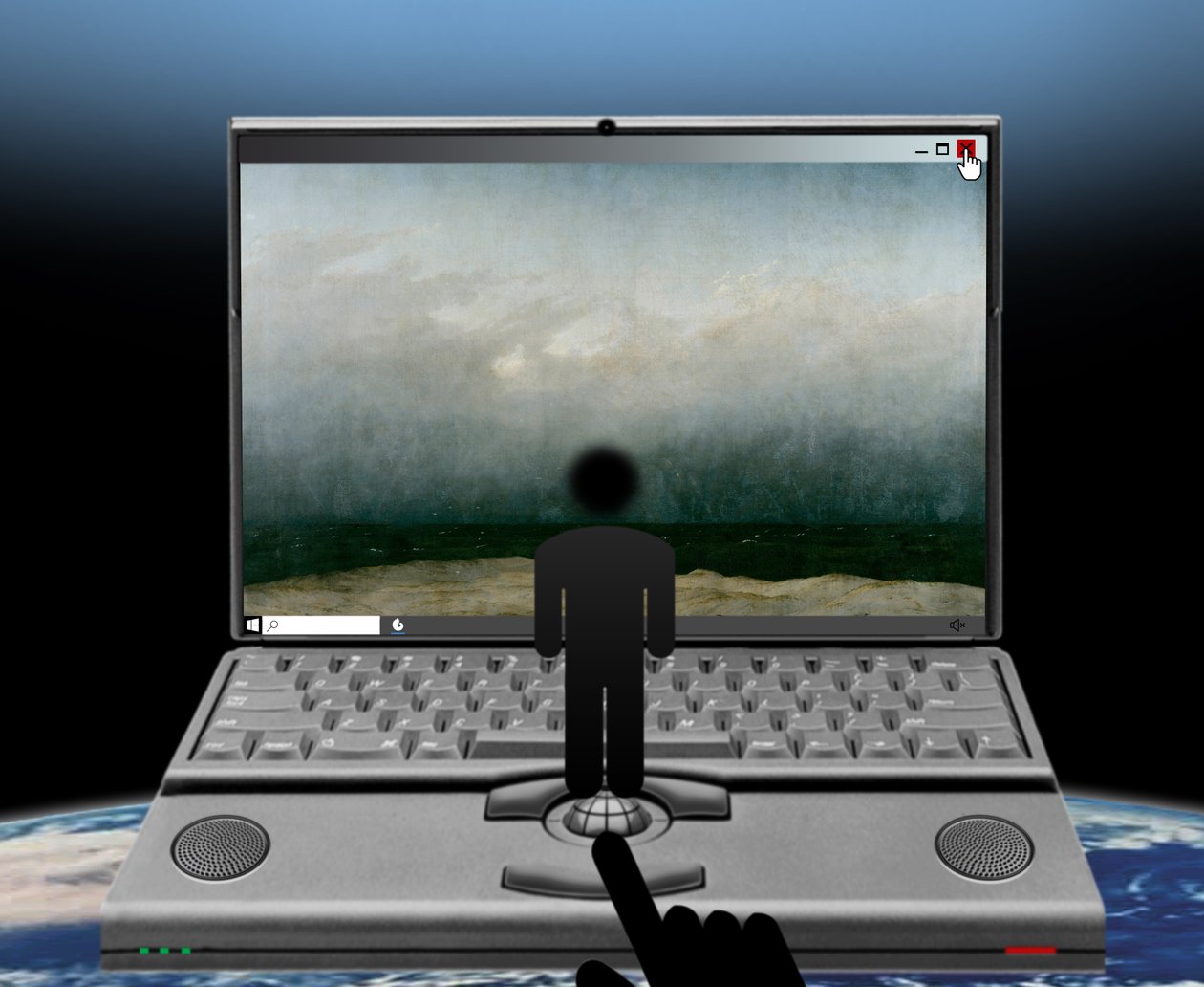 Der Blick ins Bild (aus der Serie Windows) by Alexander Eibach