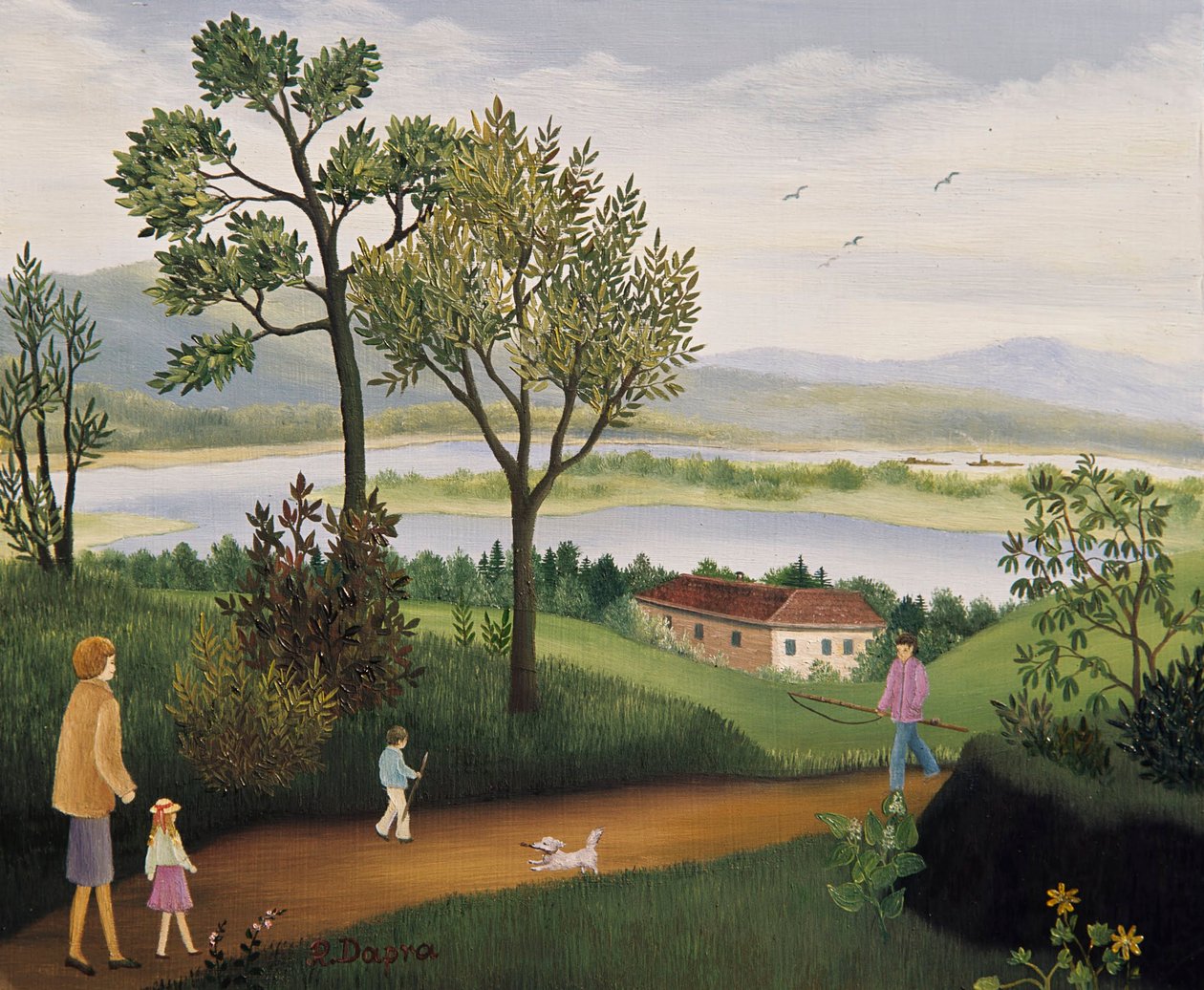 River Landscape by Regine Dapra