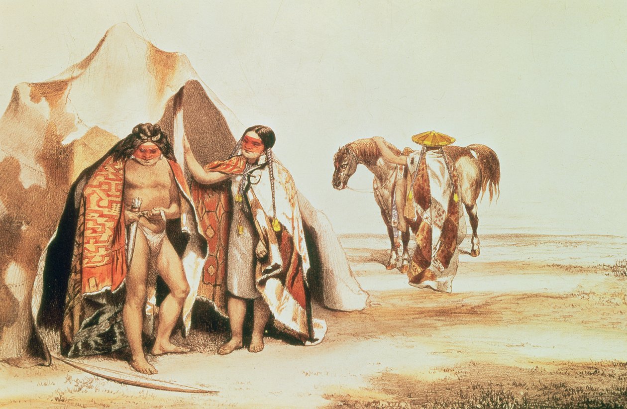 Patagonian Indians, engraved by Emile Lassalle by A. and Lassalle, E. DOrbigny