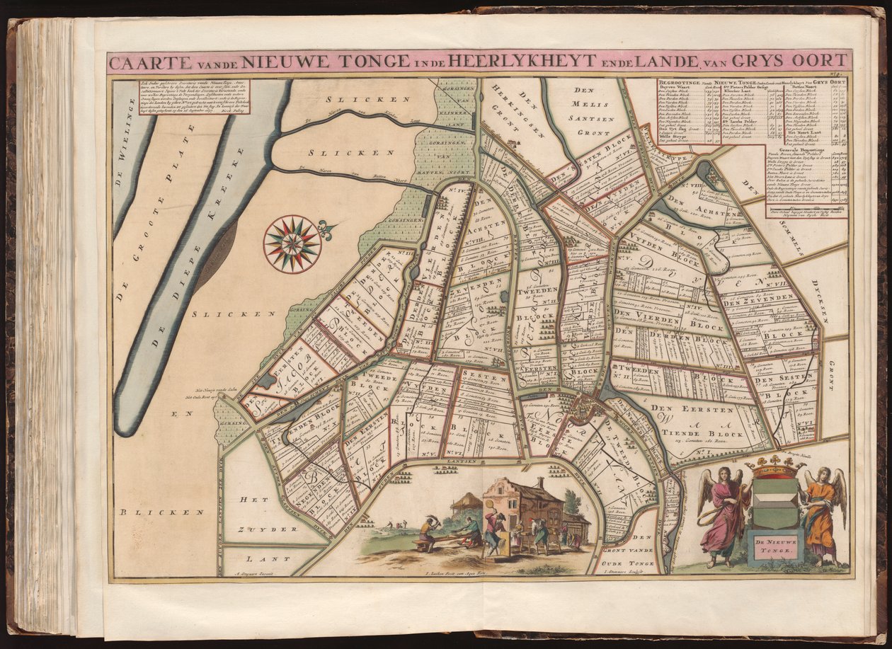 Map of Nieuwe Tonge in the Land of Grys Oort by A. Steyaart Heyman van Dyck