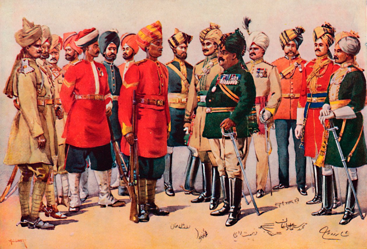 A Group of Indian Soldiers by AC Lovett