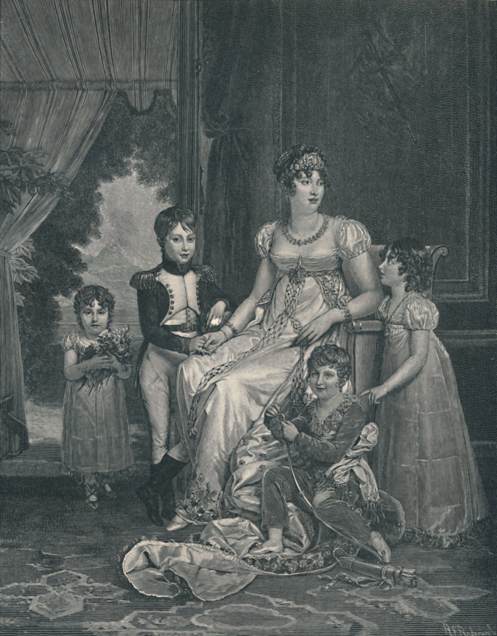Marie-Annunciade-Caroline Bonaparte, c. 1810, 1896 by AE Anderson