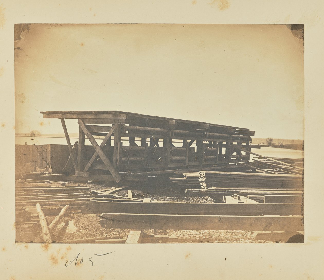 Represents the Platform on Which the Bottoms of the Arks are Constructed by A.J. Russell