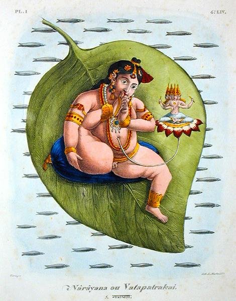 Narayana or Vatapatrakai engraved by de Marlet by A. (after) Geringer