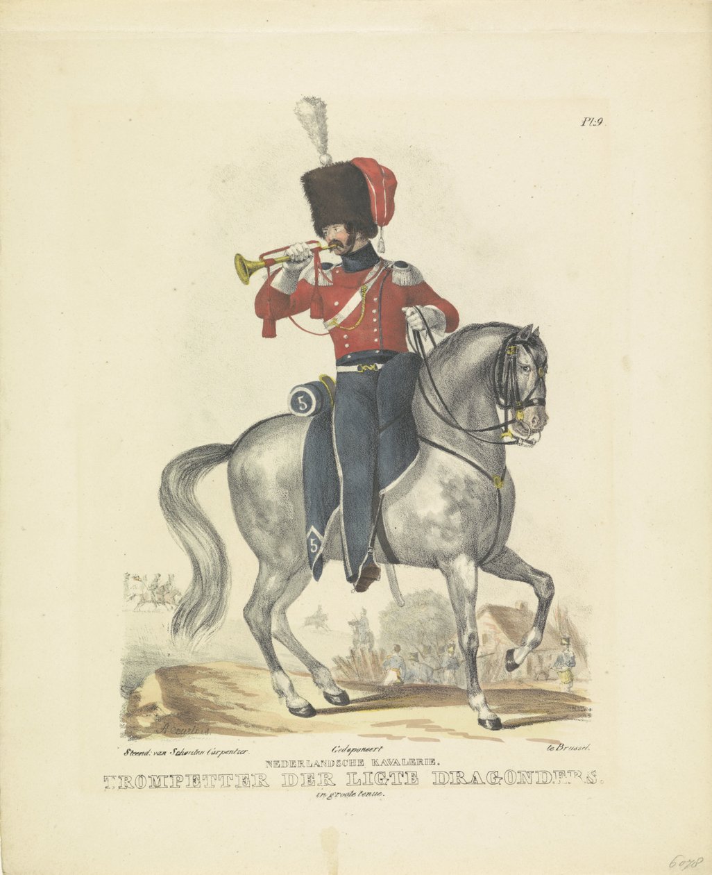Trumpeter in Full Uniform by A. Courtois