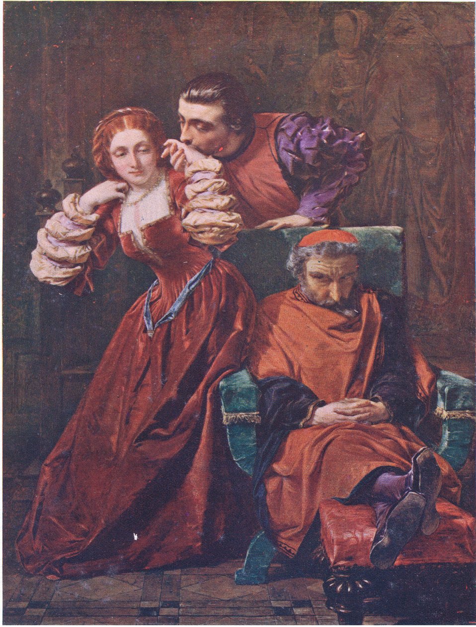 Silvia and Valentine (The Two Gentlemen of Verona) "This love of theirs myself have often seen, haply, when they have judged me fast asleep", from The Complete Works of William Shakespeare by A. E. Elmore