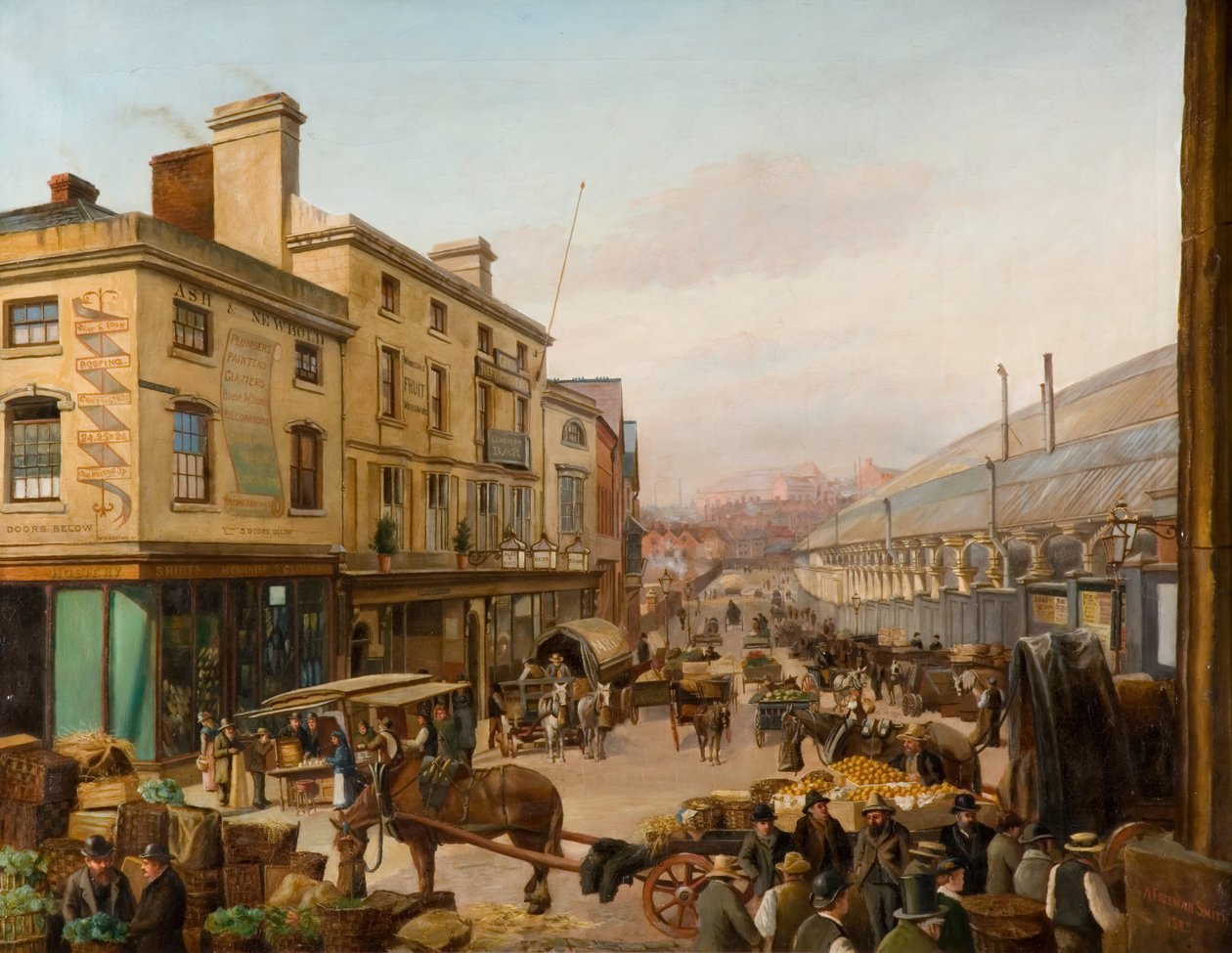 Worcester Street, Birmingham, 1883 by A. Freeman Smith