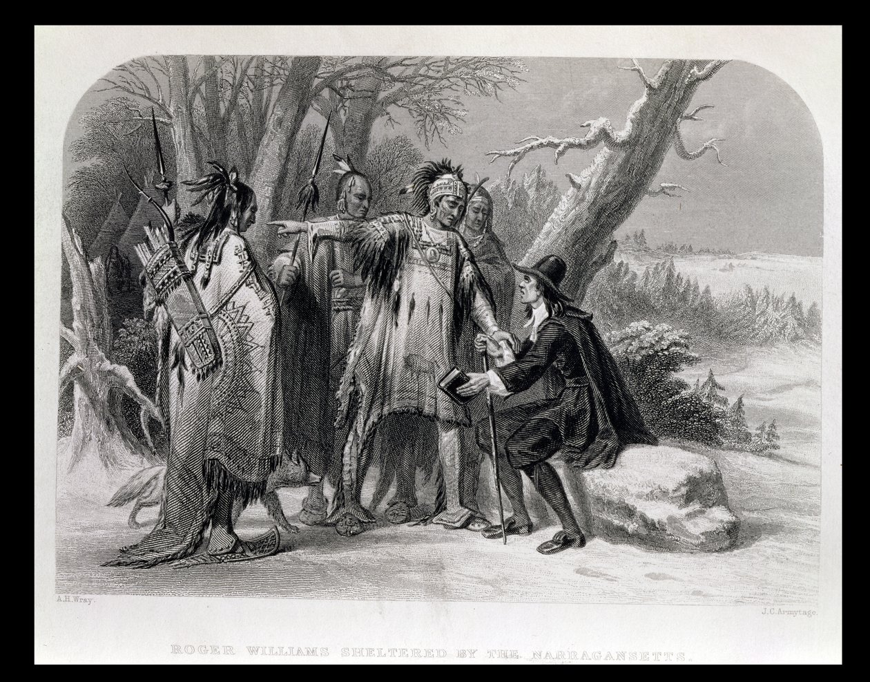 Roger Williams sheltered by the Narragansetts, from 