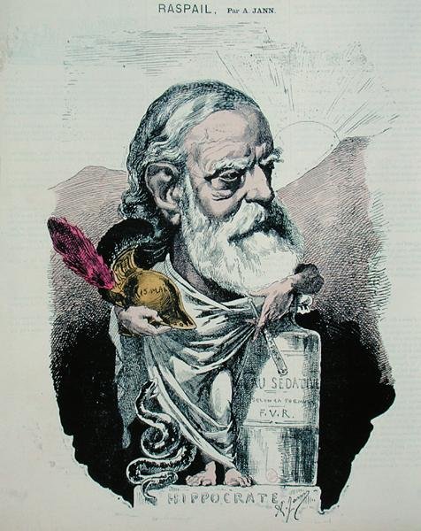 Caricature of Francois Vincent Raspail c.1870 by A. Jann