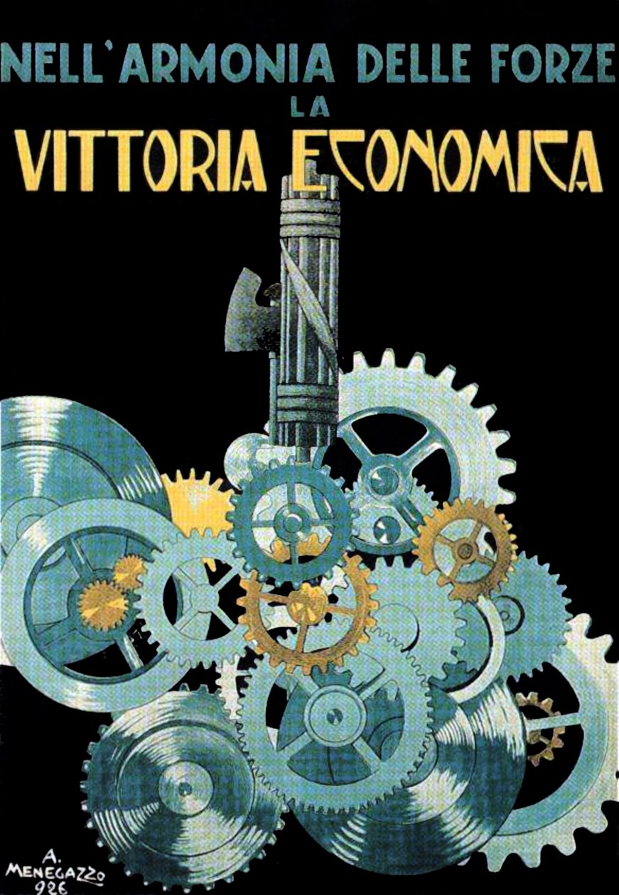 Italian Fascist Party Manifesto Propaganda Poster by A. Menegazzo
