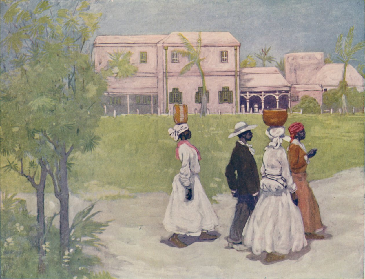 Black Going to Work, Barbados, 1916 by A. S. Forrest