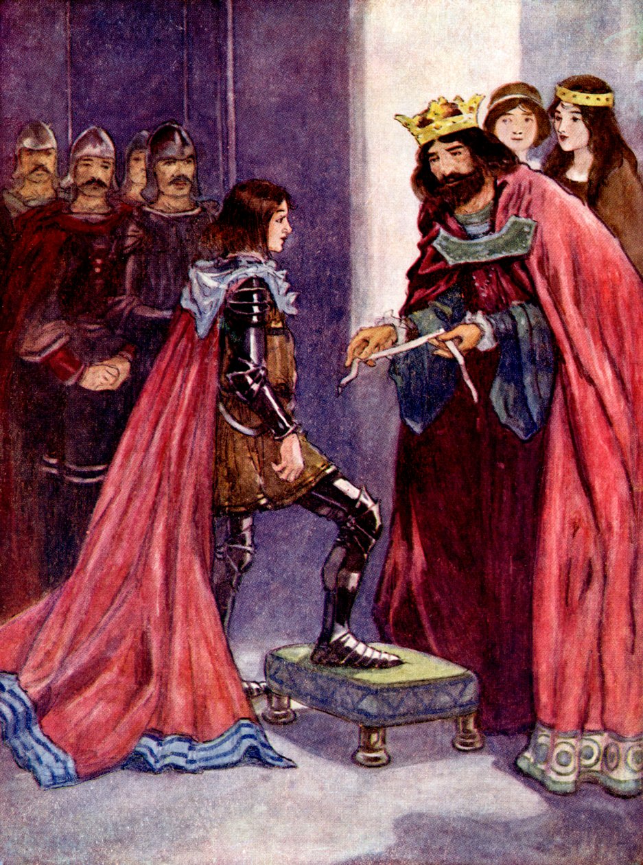 The King made the Black Prince a Knight of the Order of the Garter, 1348, 1905 by A. S. Forrest