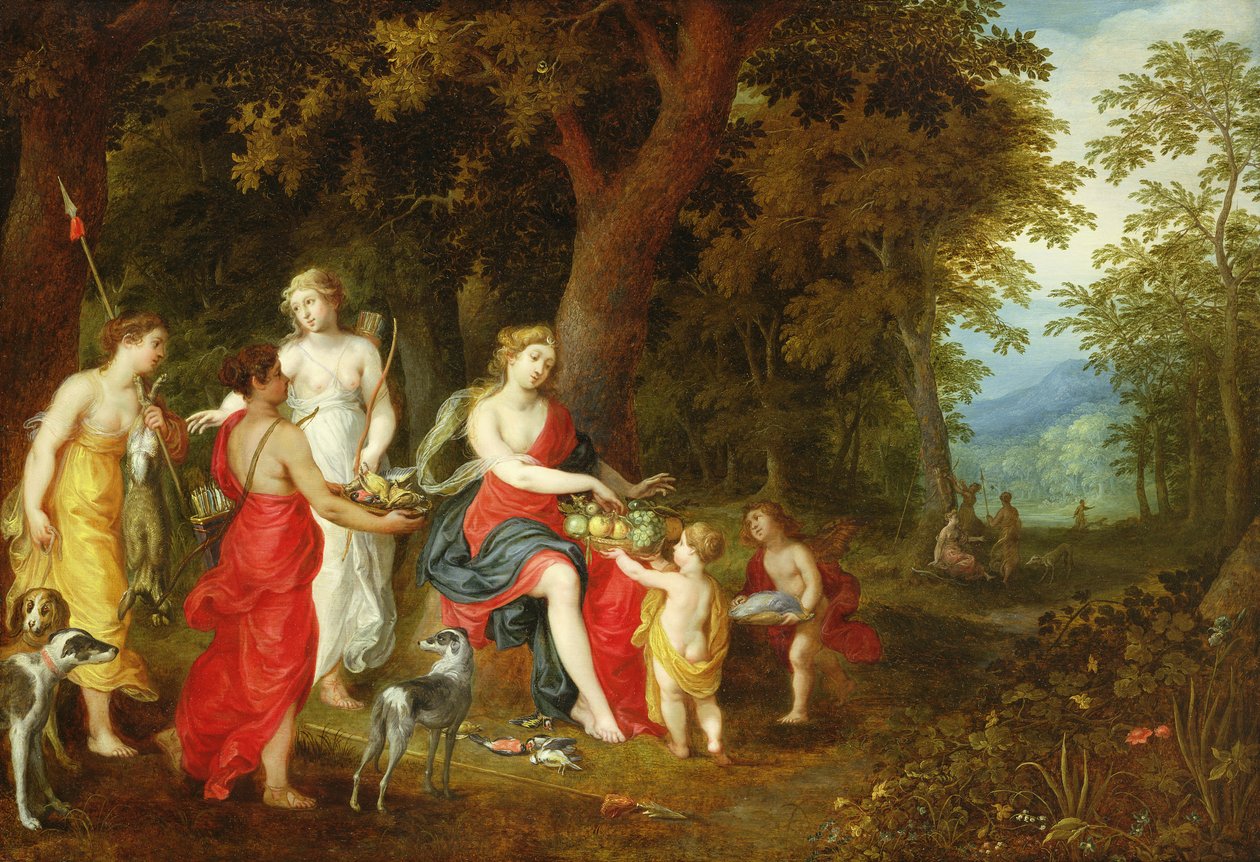 Diana and Her Maidens, after the Hunt by A. and Balen, H. van Govaerts