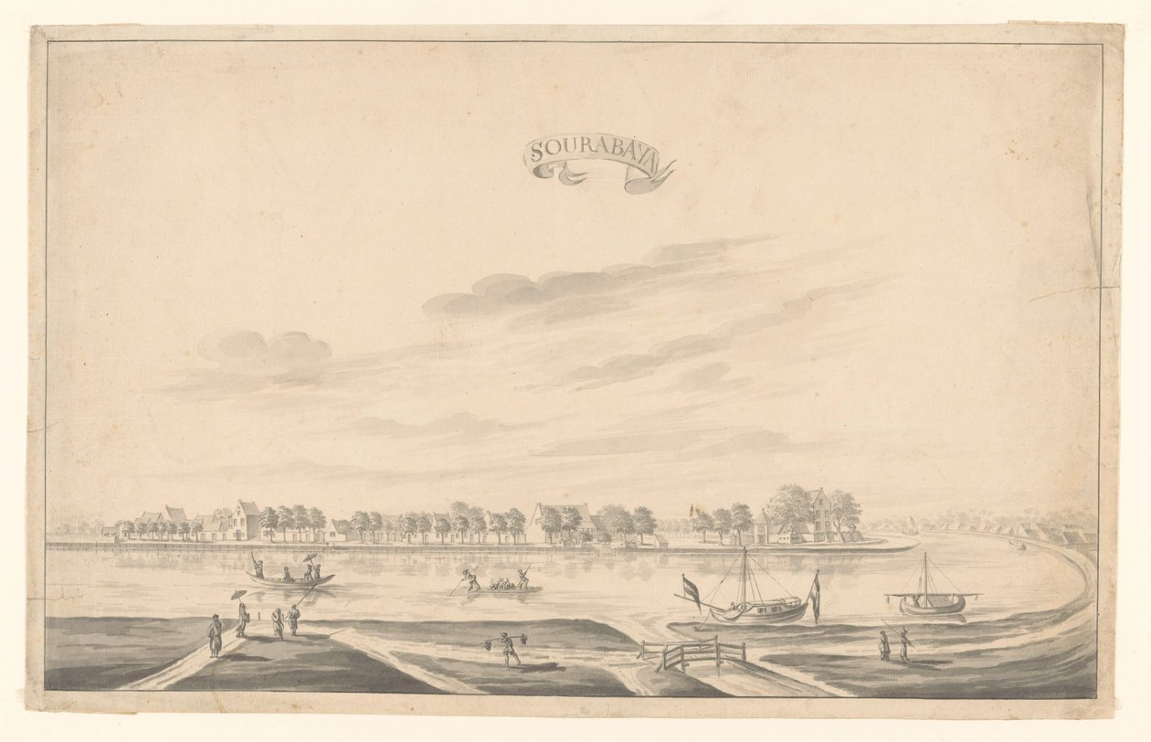 View of Surabaya by A. de Nelly (possibly)