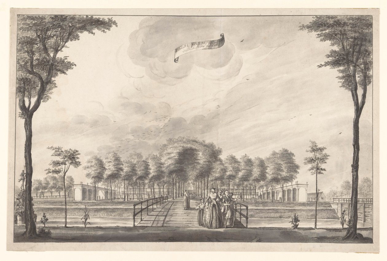 View of the Rear of Weltevreden Mansion by A. de Nelly (possibly)