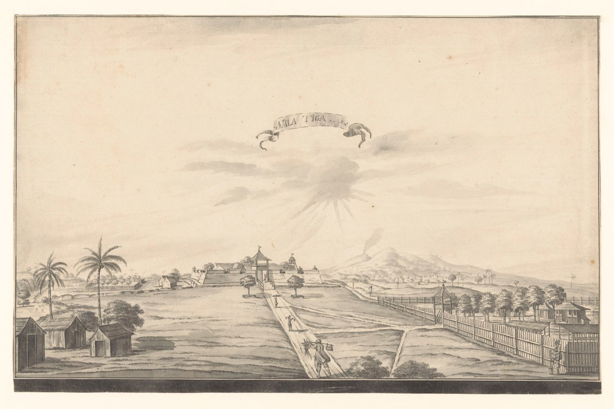 View of the Fort of Salatiga by A. de Nelly (possibly)