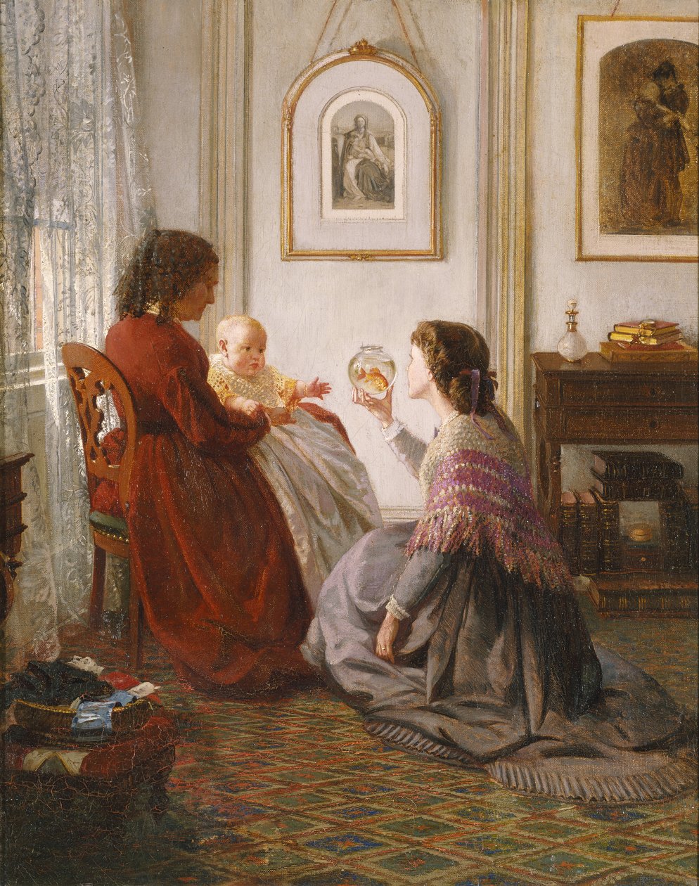 The Shattuck Family, with Grandmother, Mother and Baby by Aaron Draper Shattuck