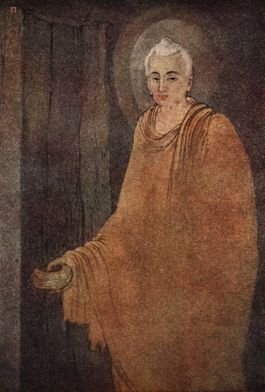 Buddha as mendicant, illustration from 